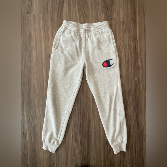 Champion Gray Sweatpants with Elastic Waistband and Tapered Leg size M - Picture 4 of 5